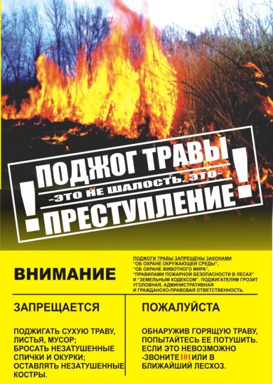 2. Пал травы запрещен